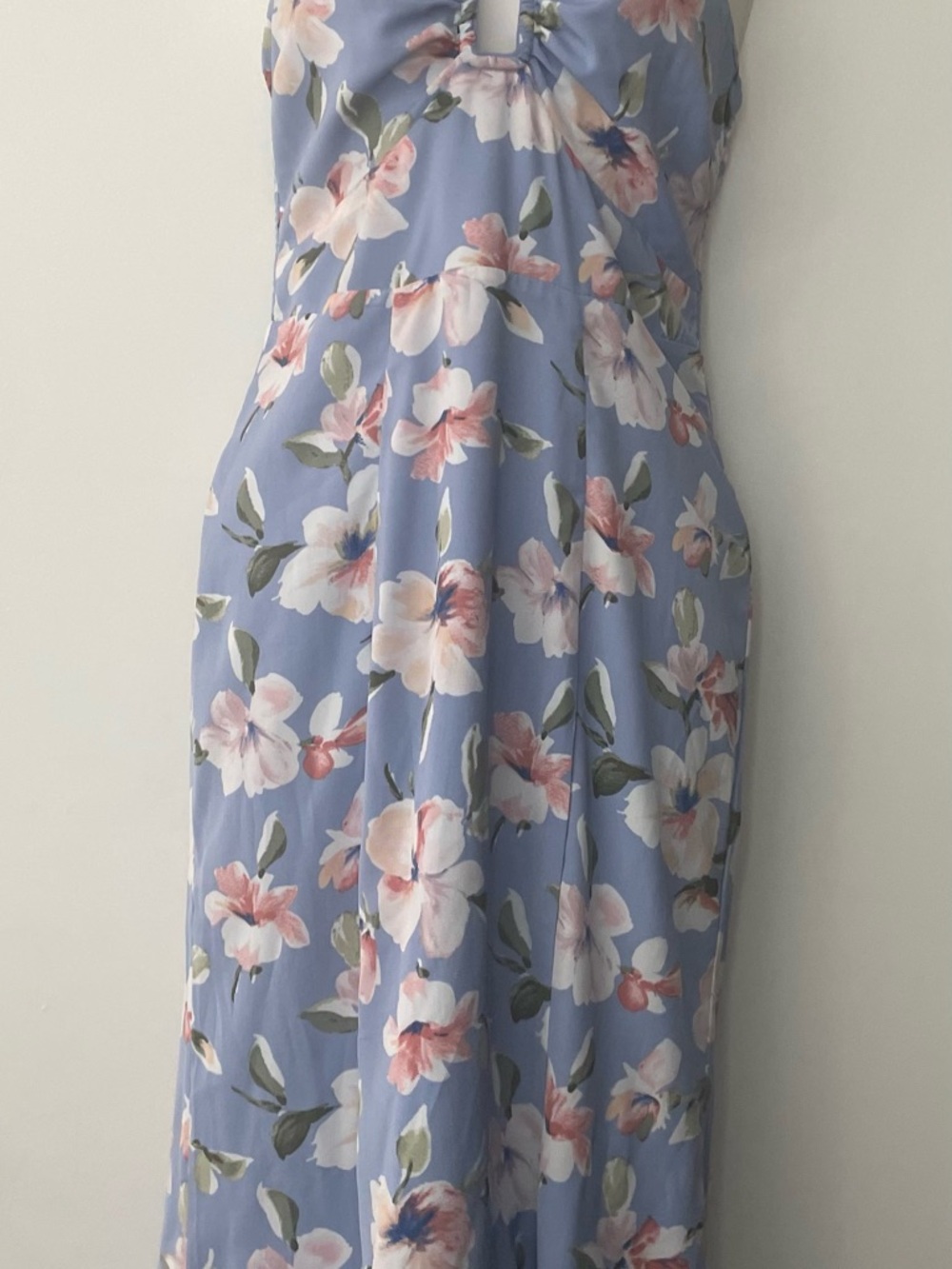 Abercrombie & Fitch Blue Floral Midi string halter XS - Picture 8 of 9